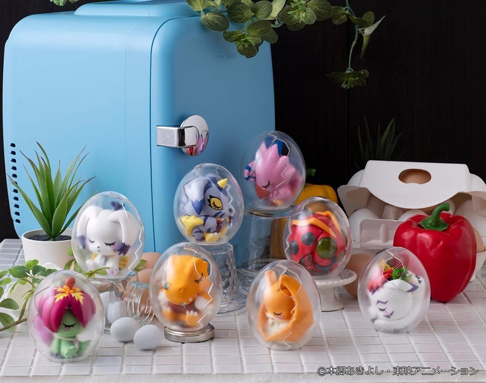 Digimon Adventure Mega Egg Figure Mini Figures Good Night Digicolle! Blind Box Display (8)