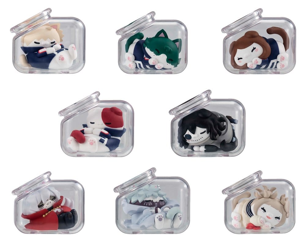 My Hero Academia Mega Cat Project Mini Figures Good Night Heroaca Cats Blind Box Display (8)
