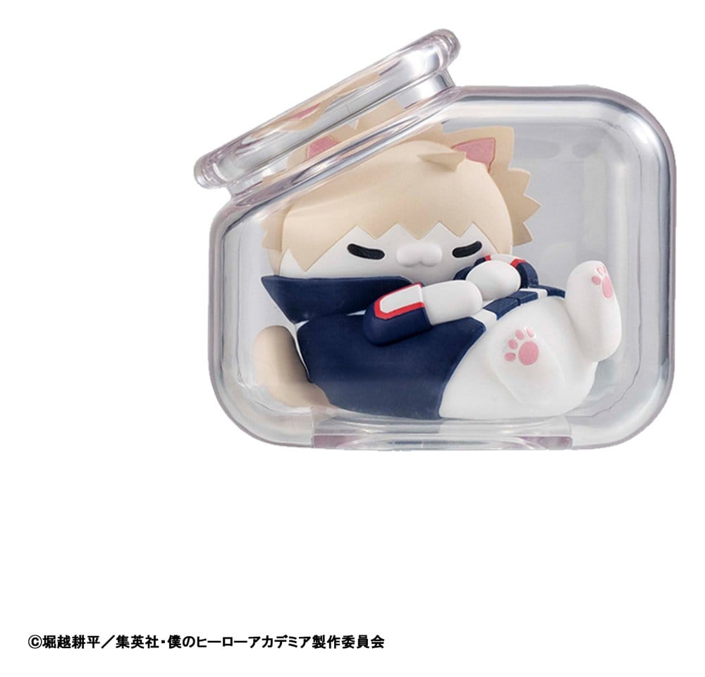 My Hero Academia Mega Cat Project Mini Figures Good Night Heroaca Cats Blind Box Display (8)