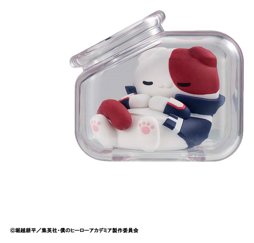 My Hero Academia Mega Cat Project Mini Figures Good Night Heroaca Cats Blind Box Display (8)