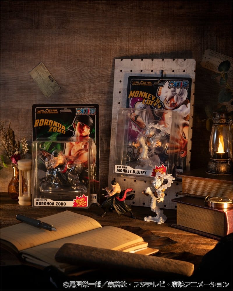 One Piece Wallstar PVC Figures 2-Pack Monkey D. Luffy Gear Fifth & Roronoa Zoro (with gift)