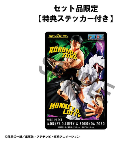 One Piece Wallstar PVC Figures 2-Pack Monkey D. Luffy Gear Fifth & Roronoa Zoro (with gift)