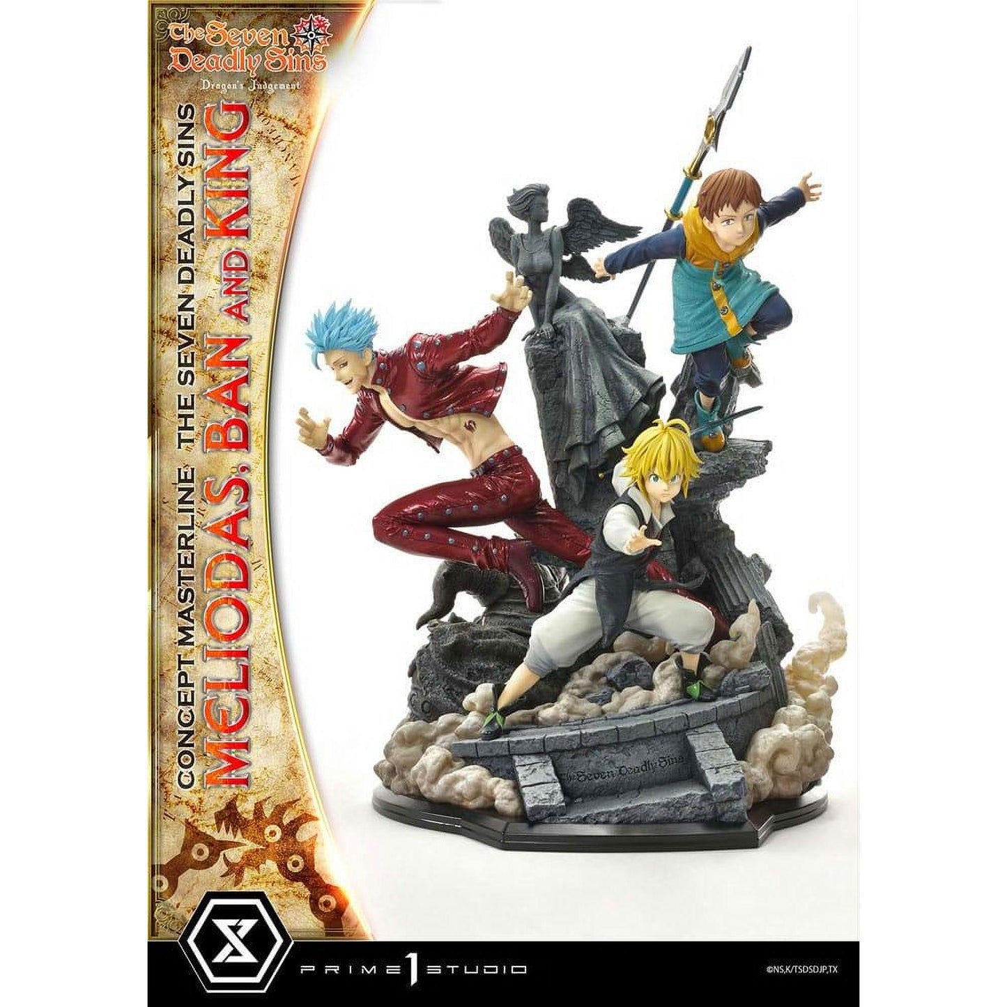 Seven Deadly Sins Concept Masterline Series Statue Meliodas, Ban and King 55 cm - Prime 1 Studio Statues & Busts
