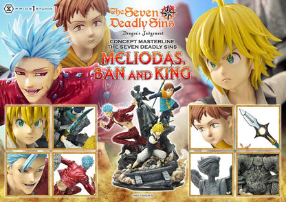 Seven Deadly Sins Concept Masterline Series Statue Meliodas, Ban and King 55 cm - Prime 1 Studio Statues & Busts