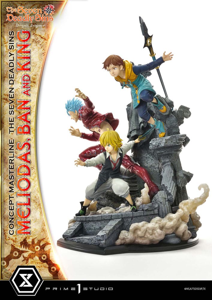 Seven Deadly Sins Concept Masterline Series Statue Meliodas, Ban and King 55 cm - Prime 1 Studio Statues & Busts