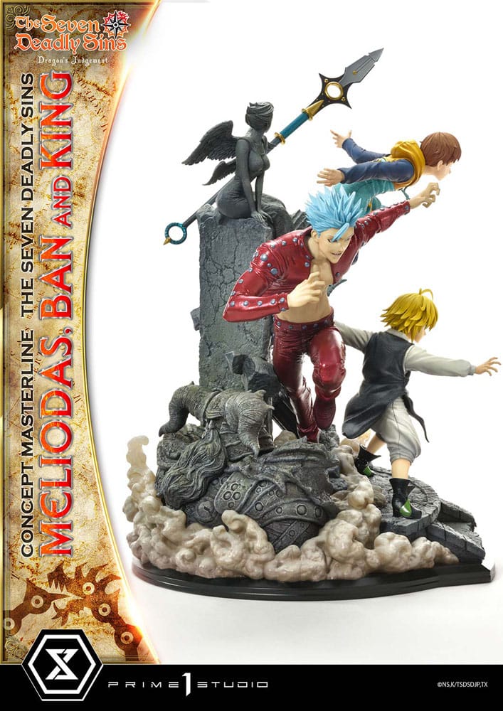 Seven Deadly Sins Concept Masterline Series Statue Meliodas, Ban and King 55 cm - Prime 1 Studio Statues & Busts