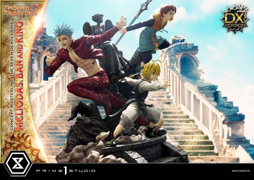 Seven Deadly Sins Concept Masterline Series Statue Meliodas, Ban and King Deluxe Version 55 cm - Prime 1 Studio Statues & Busts