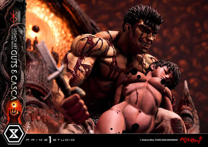 Berserk Ultimate Legacy Art Kentaro Miura Statue 1/4 Guts & Casca Bonus Version 72 cm - Prime 1 Studio Statues & Busts