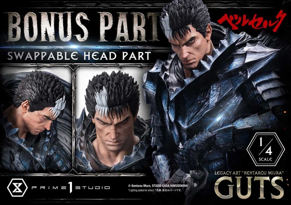 Berserk Legacy Art "Kentarou Miura" Guts Bonus Version 1/4 Scale Statue