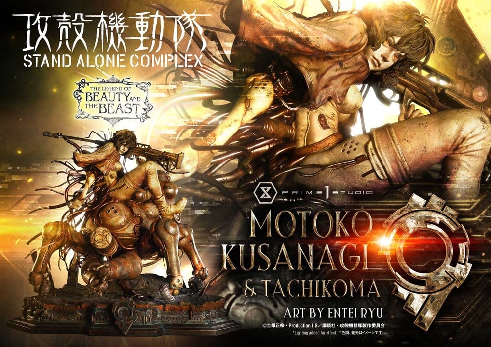 Ghost in the Shell Stand Alone Complex The Legend of Beauty and the Beast Statue 1/4 Motoko Kusanagi & Tachikoma Art by Entei Ryu 53 cm - Prime 1 Studio Statues & Busts