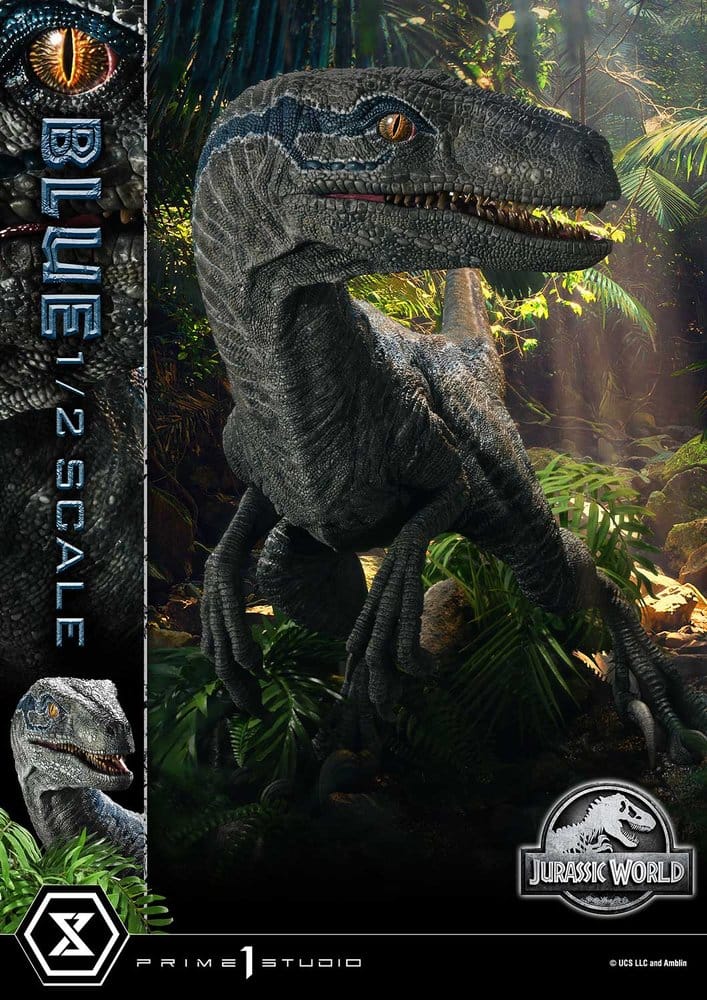 Jurassic World: Fallen Kingdom (Film) Legacy Museum Collection Statue 1/2 Blue 88 cm - Prime 1 Studio Statues