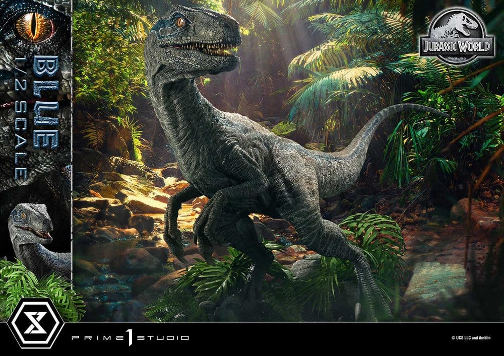 Jurassic World: Fallen Kingdom (Film) Legacy Museum Collection Statue 1/2 Blue 88 cm - Prime 1 Studio Statues