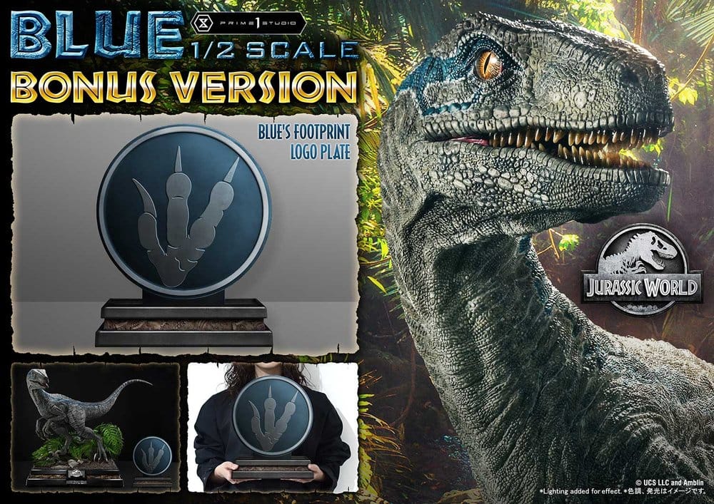 Jurassic World: Fallen Kingdom (Film) Legacy Museum Collection Statue 1/2 Blue Bonus Version 88 cm - Prime 1 Studio Statues