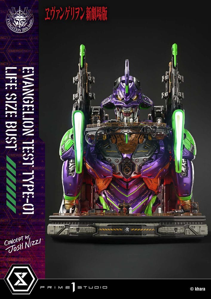 Neon Genesis Evangelion Life Size Bust 1/1 Test Type-01 (Concept by Josh Nizzi) 86 cm - Prime 1 Studio Statues & Busts