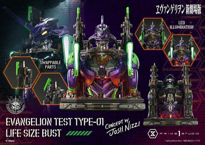 Neon Genesis Evangelion Life Size Bust 1/1 Test Type-01 (Concept by Josh Nizzi) Bonus Ver. 86 cm - Prime 1 Studio Statues & Busts