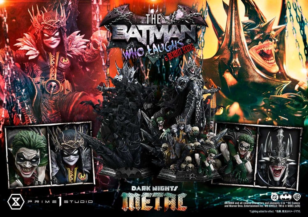 DC Comics Museum Masterline Statue 1/3 Dark Nights: Death Metal The Batman Who Laughs & Robin King 85 cm - Prime 1 Studio Statues & Busts