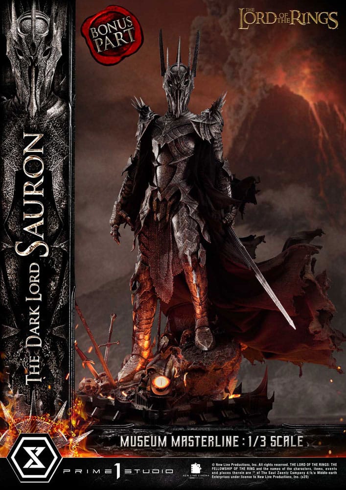 Lord of the Rings Museum Masterline Series Statue 1/3 The Dark Lord Sauron Bonus Version 117 cm - Prime 1 Studio Statues