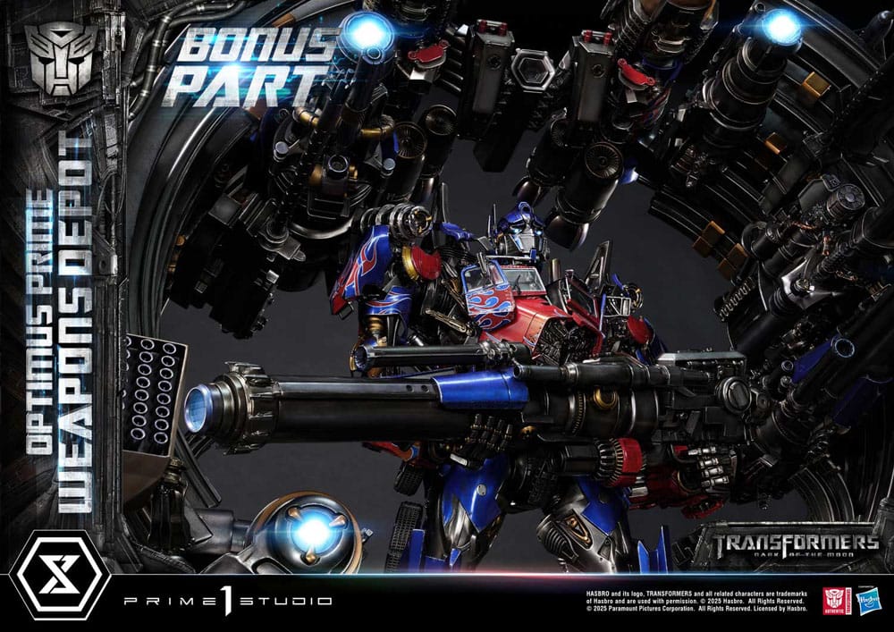 Transformers: Dark of the Moon (Film) Museum Masterline Statue Optimus Prime Weapons Depot Bonus Version 127 cm - Prime 1 Studio Statues & Busts
