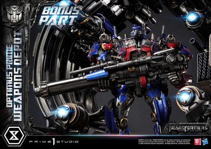 Transformers: Dark of the Moon (Film) Museum Masterline Statue Optimus Prime Weapons Depot Bonus Version 127 cm - Prime 1 Studio Statues & Busts