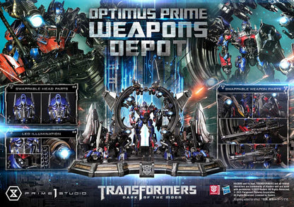 Transformers: Dark of the Moon (Film) Museum Masterline Statue Optimus Prime Weapons Depot Bonus Version 127 cm - Prime 1 Studio Statues & Busts