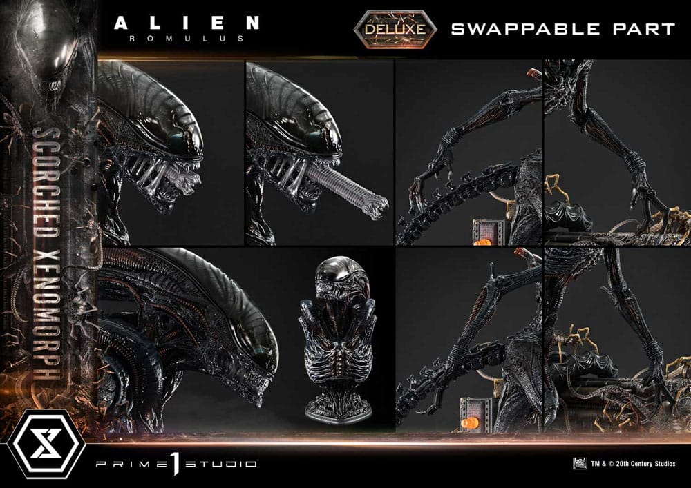 Alien: Romulus Museum Masterline XL Statue 1/3 Scorched Xenomorph Deluxe Version 98 cm - Prime 1 Studio Statues