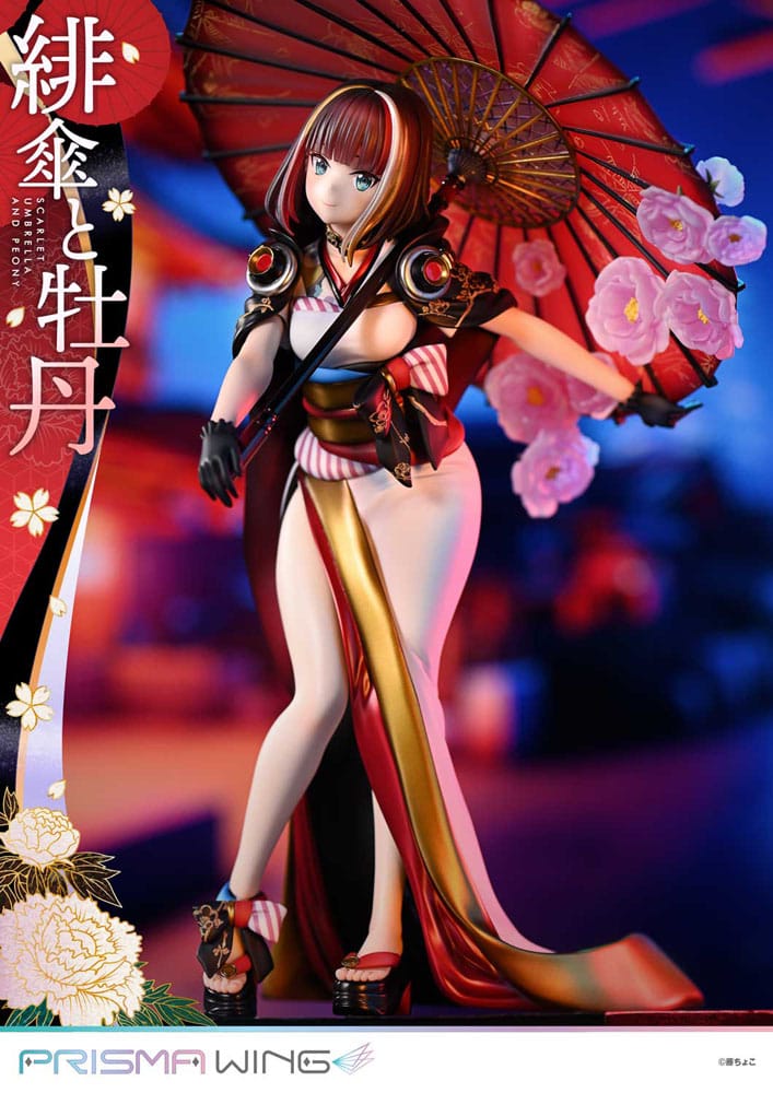 Original Illustration by Fuzichoco Prisma Wing PVC Statue 1/7 Scarlet Umbrella And Peony 28 cm - Prime 1 Studio Statues & Busts