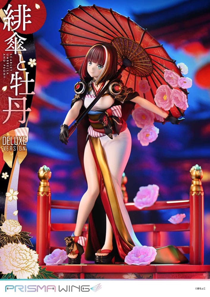 Original Illustration by Fuzichoco Prisma Wing PVC Statue 1/7 Scarlet Umbrella And Peony Deluxe Version 32 cm - Prime 1 Studio Statues & Busts