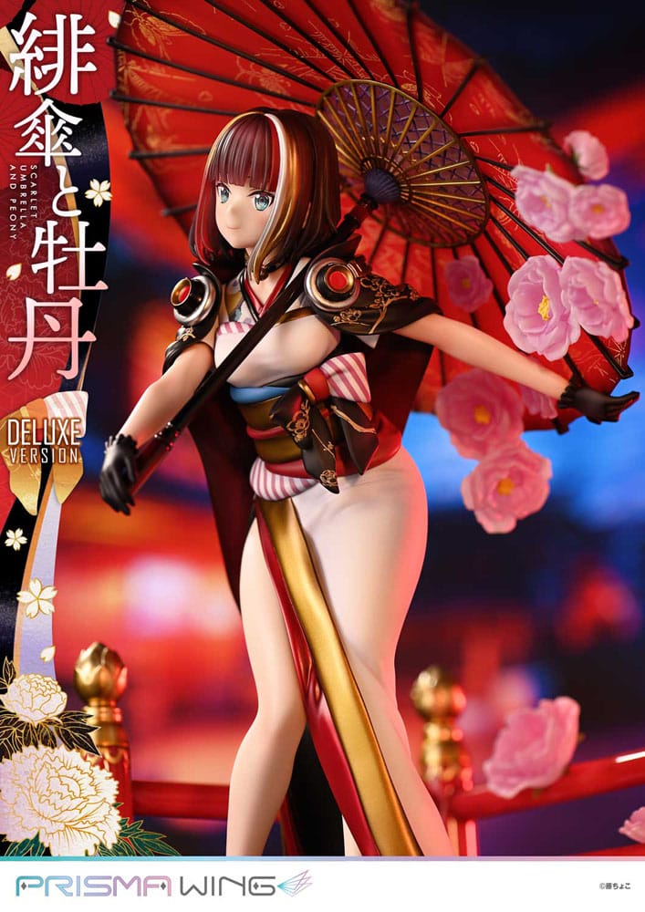 Original Illustration by Fuzichoco Prisma Wing PVC Statue 1/7 Scarlet Umbrella And Peony Deluxe Version 32 cm - Prime 1 Studio Statues & Busts