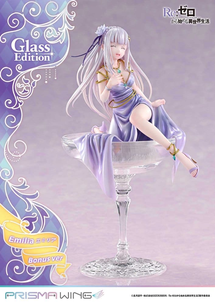 Re:Zero Prisma Wing Statue 1/7 Emilia Glass Edition Bonus Version - Prime 1 Studio Statues