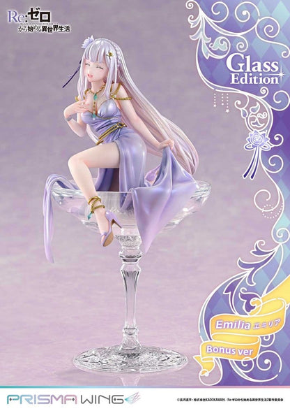 Re:Zero Prisma Wing Statue 1/7 Emilia Glass Edition Bonus Version - Prime 1 Studio Statues