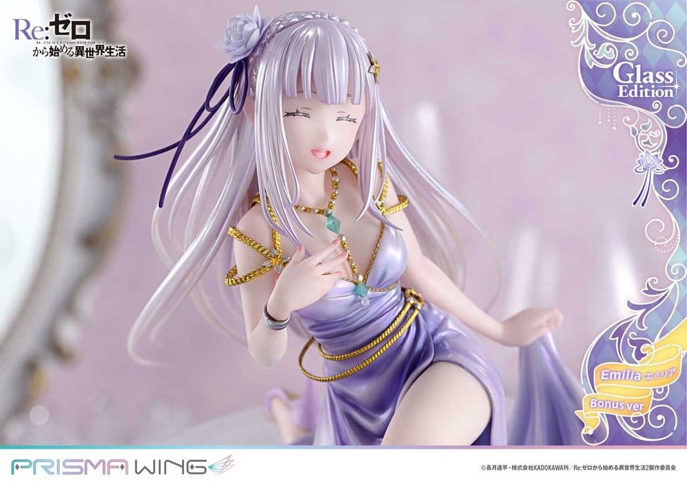 Re:Zero Prisma Wing Statue 1/7 Emilia Glass Edition Bonus Version - Prime 1 Studio Statues