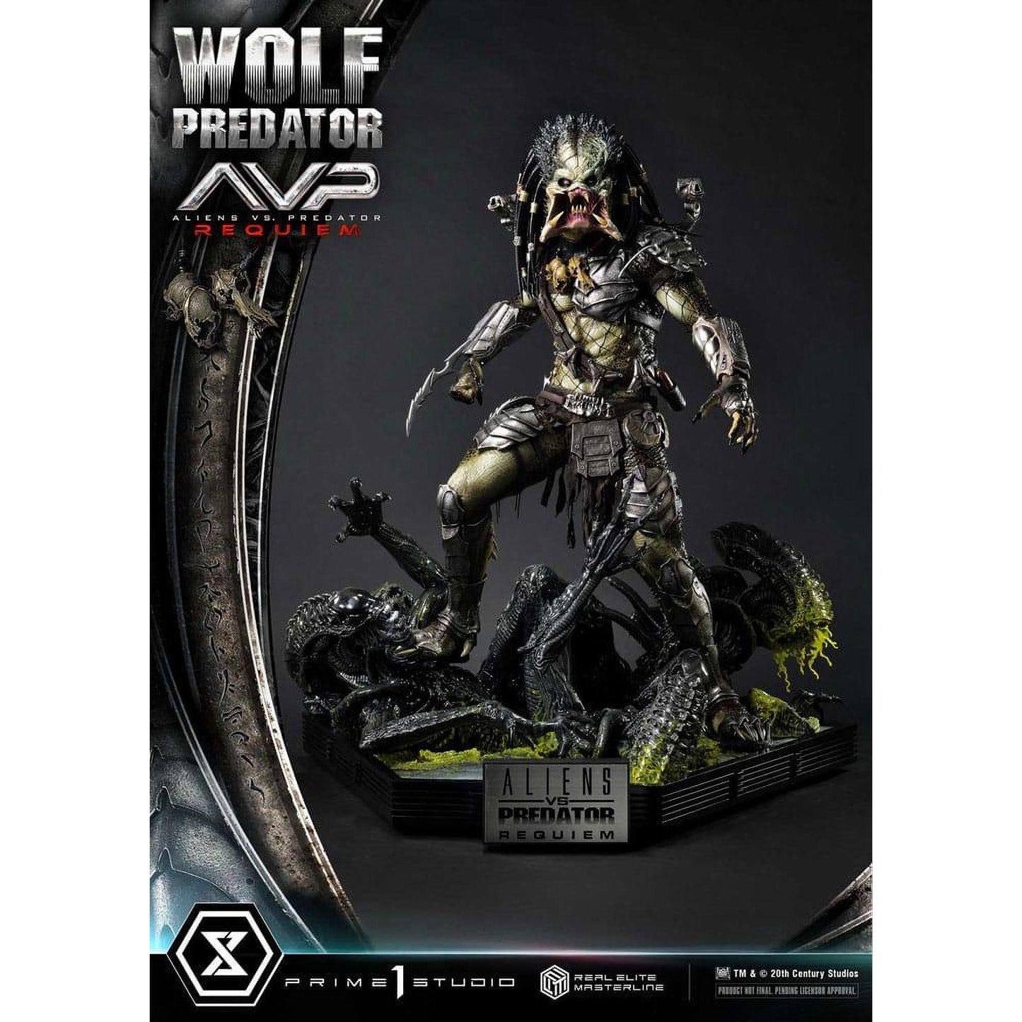 Alien vs. Predator Real Elite Masterline Series Statue 1/3 Requiem Wolf Predator 95 cm - Prime 1 Studio Statues & Busts