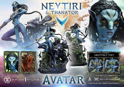 Avatar (Film) Real Elite Masterline Series Statue 1/4 Neytiri & Thanator 75 cm