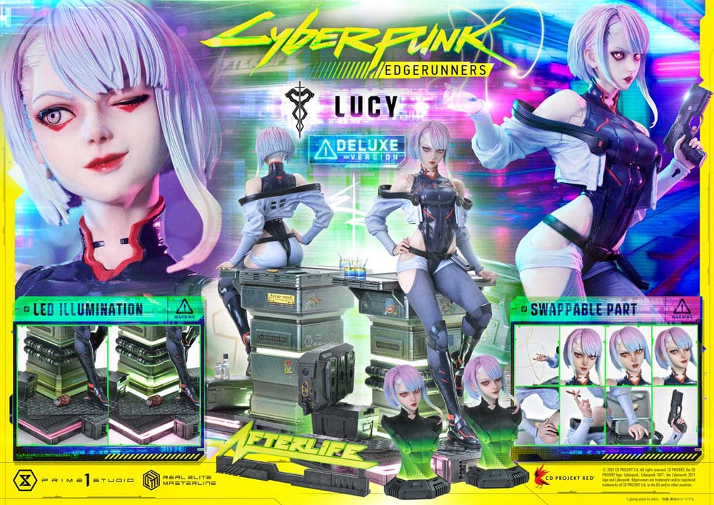 Cyberpunk: Edgerunners Real Elite Masterline Series Statue 1/4 Deluxe Bonus Version 50 cm - Prime 1 Studio Statues & Busts