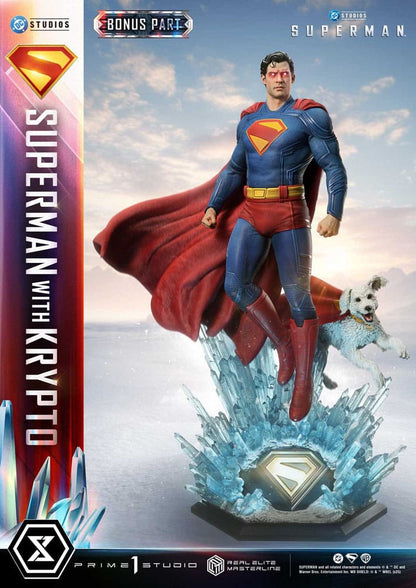 Superman 2025 Real Elite Masterline Series Statue 1/3 Superman with Krypto Bonus Version 95 cm