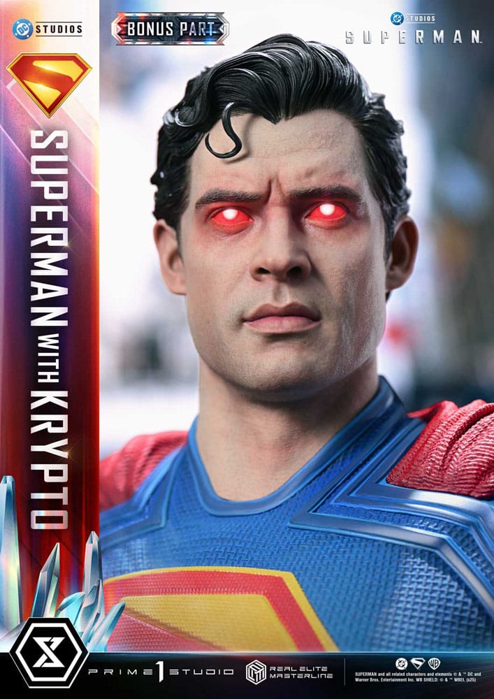 Superman 2025 Real Elite Masterline Series Statue 1/3 Superman with Krypto Bonus Version 95 cm