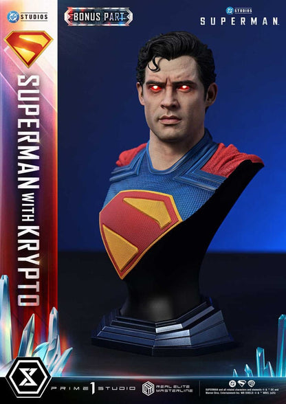 Superman 2025 Real Elite Masterline Series Statue 1/3 Superman with Krypto Bonus Version 95 cm
