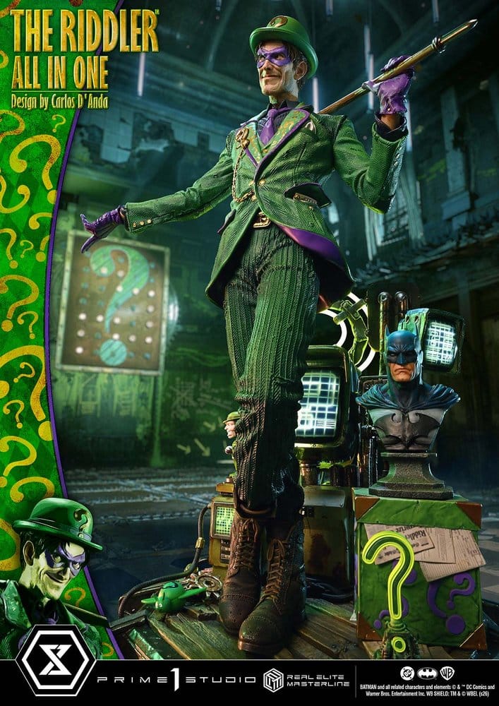 DC Comics Real Elite Masterline Series Statue 1/3 The Riddler All In One (Design by Carlos D'Anda) 74 cm - Prime 1 Studio Statues