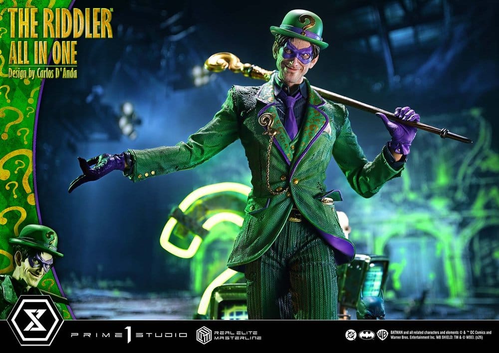DC Comics Real Elite Masterline Series Statue 1/3 The Riddler All In One (Design by Carlos D'Anda) 74 cm - Prime 1 Studio Statues