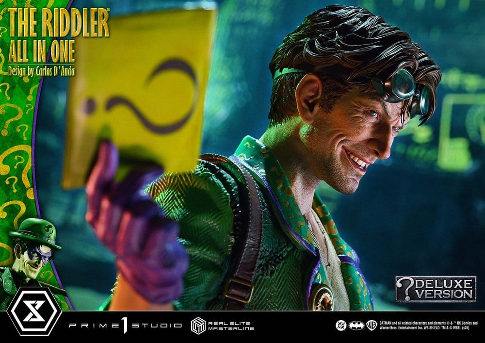 DC Comics Real Elite Masterline Series Statue 1/3 The Riddler All In One (Design by Carlos D'Anda) Deluxe Version 74 cm - Prime 1 Studio Statues