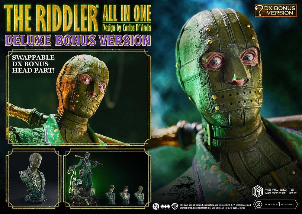 DC Comics Real Elite Masterline Series Statue 1/3 The Riddler All In One (Design by Carlos D'Anda) DX Bonus Version 74 cm - Prime 1 Studio Statues