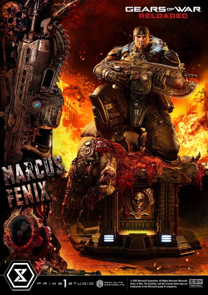 Gears of War: Reloaded Real Elite Masterline Series Statue 1/3 Marcus Fenix Ultimate Version 97 cm - Prime 1 Studio Statues & Busts