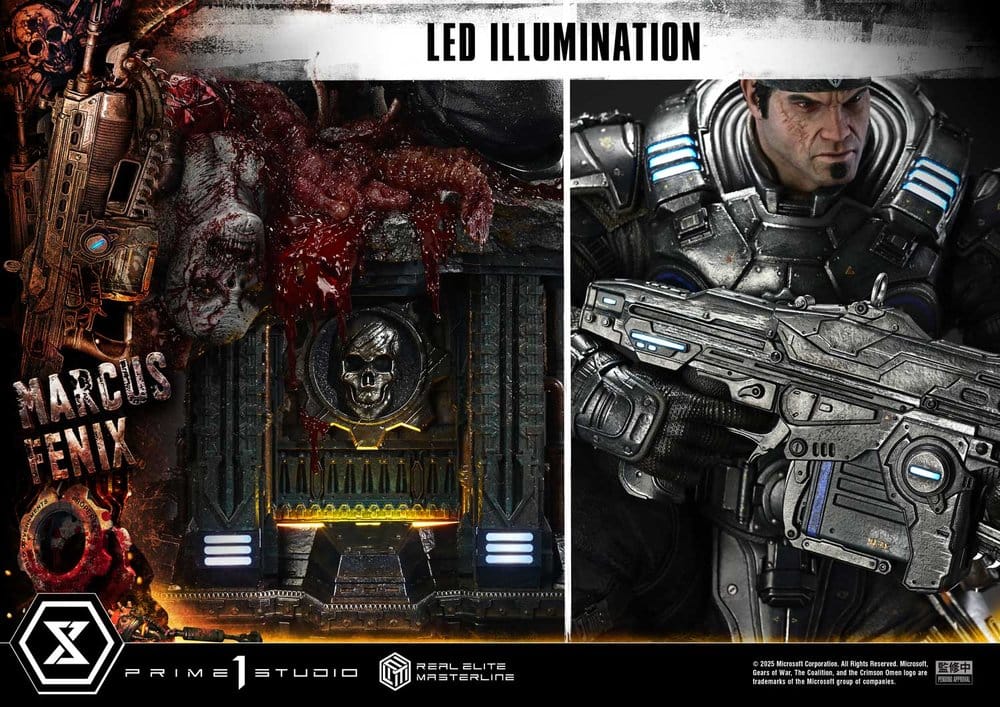 Gears of War: Reloaded Real Elite Masterline Series Statue 1/3 Marcus Fenix Ultimate Version 97 cm - Prime 1 Studio Statues & Busts