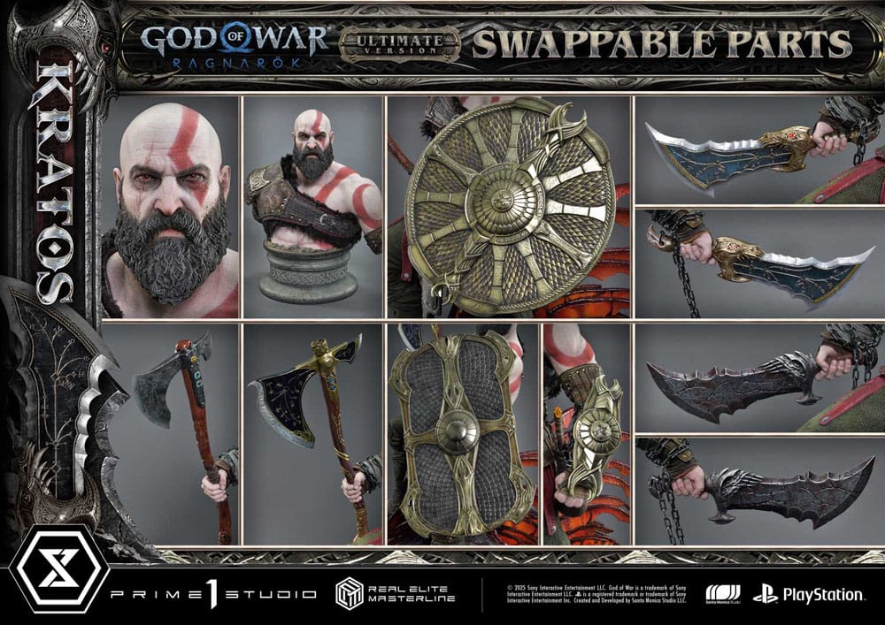 God of War: Ragnarok Real Elite Masterline Series Statue 1/3 Kratos Ultimate Version 95 cm - Prime 1 Studio Statues & Busts