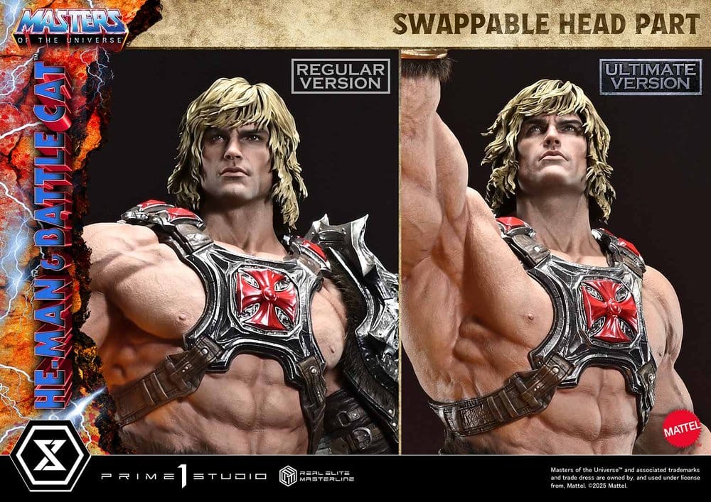 Masters of the Universe Real Elite Masterline Series Statue 1/4 He-Man & Battle Cat Ultimate Version 86 cm - Prime 1 Studio Statues & Busts