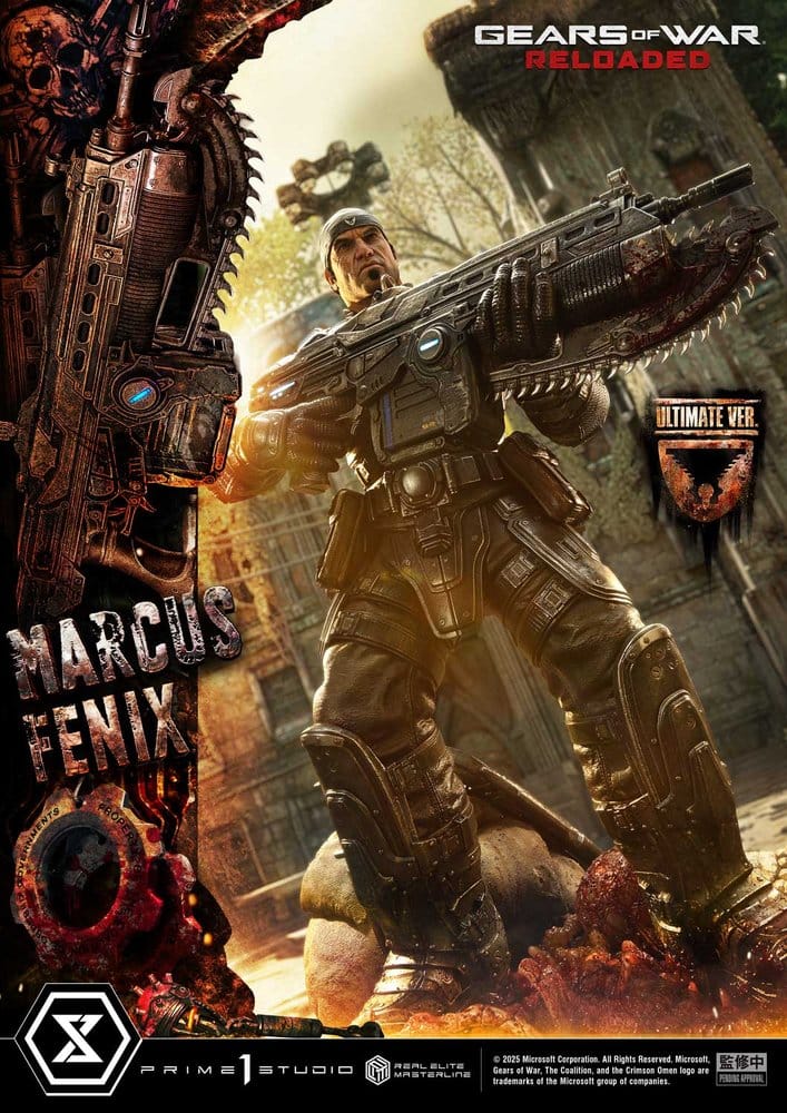 Gears of War: Reloaded Real Elite Masterline Series Statue 1/3 Marcus Fenix Ultimate Version 97 cm - Prime 1 Studio Statues