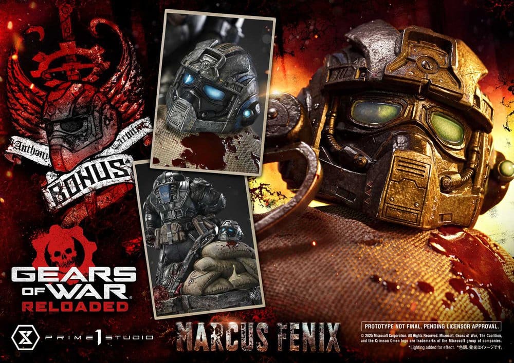 Gears of War: Reloaded Real Elite Masterline Series Statue 1/3 Marcus Fenix Ultimate Bonus Version 97 cm - Prime 1 Studio Statues & Busts