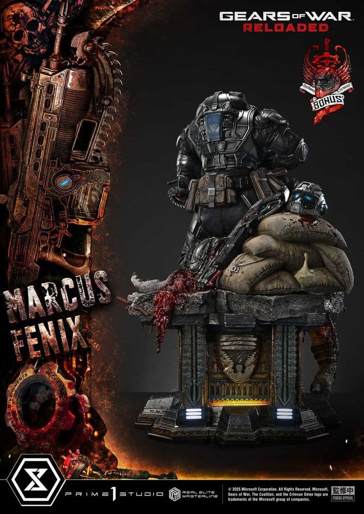 Gears of War: Reloaded Real Elite Masterline Series Statue 1/3 Marcus Fenix Ultimate Bonus Version 97 cm - Prime 1 Studio Statues & Busts