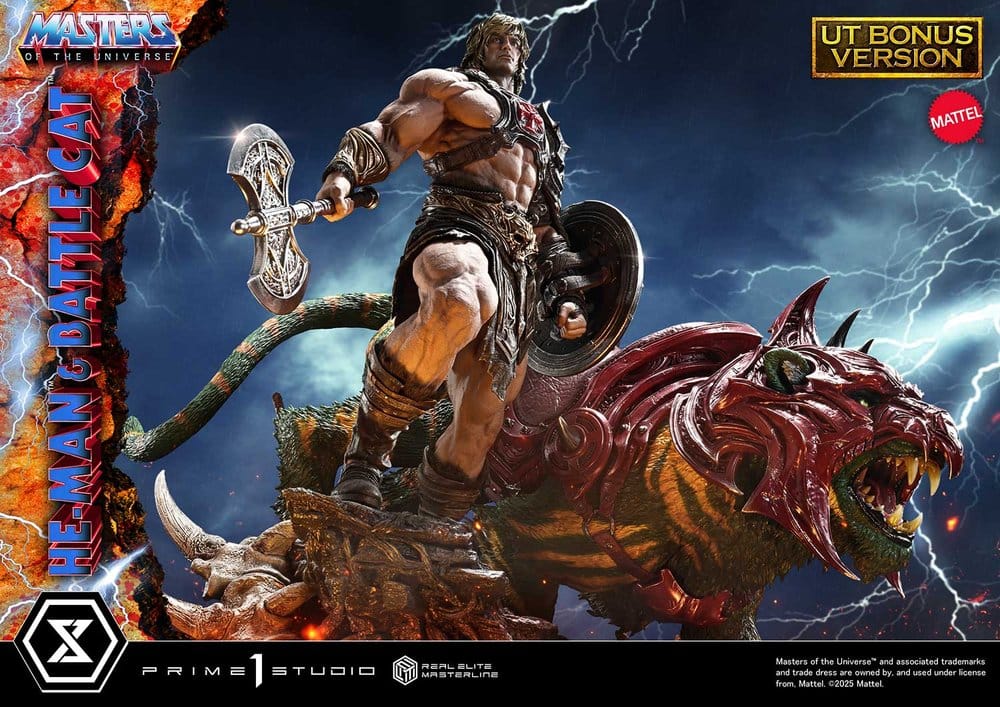 Masters of the Universe Real Elite Masterline Series Statue 1/4 He-Man & Battle Cat Ultimate Bonus Version 86 cm - Prime 1 Studio Statues & Busts