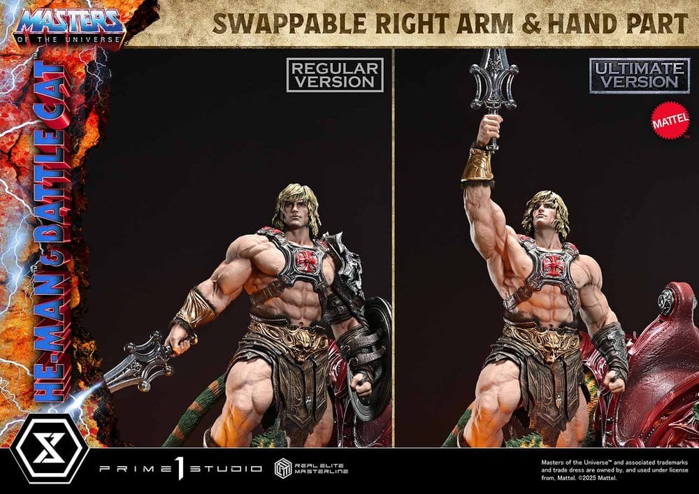 Masters of the Universe Real Elite Masterline Series Statue 1/4 He-Man & Battle Cat Ultimate Bonus Version 86 cm - Prime 1 Studio Statues & Busts